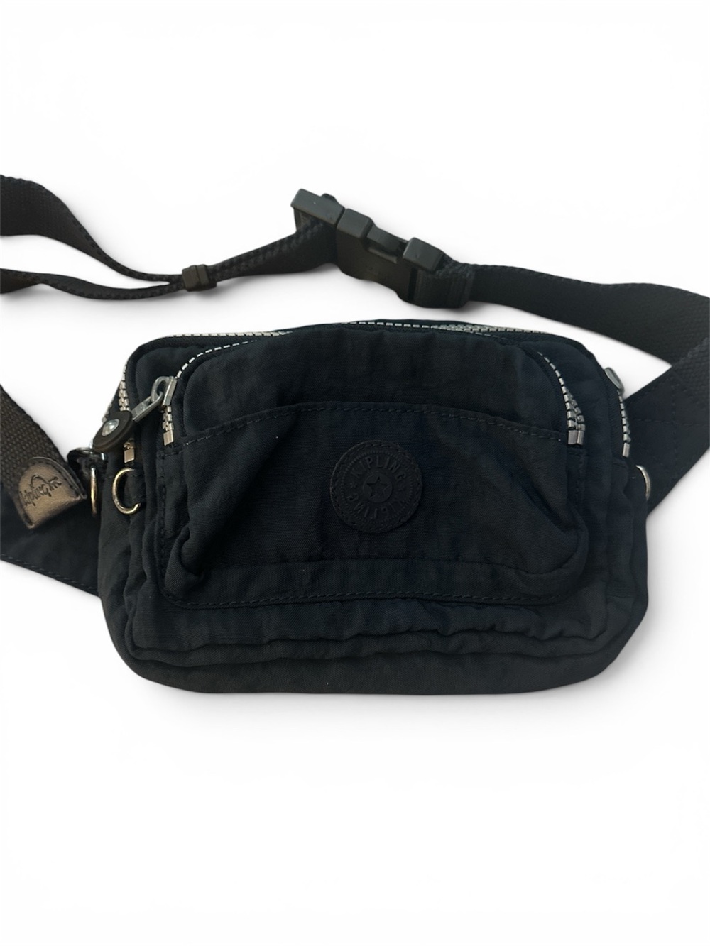 Kipling Navy Nylon Waist Bag with Front Pocket